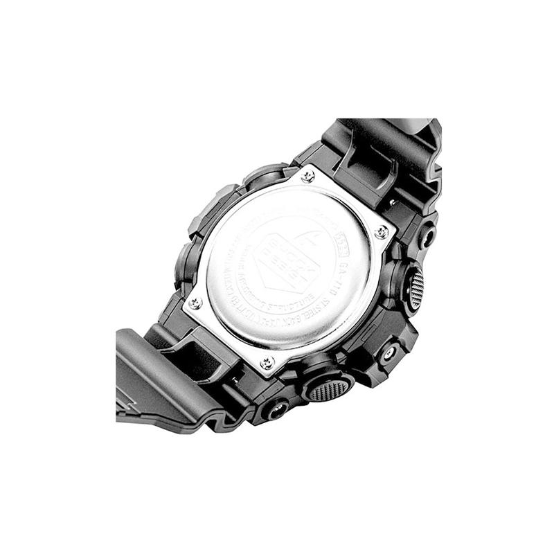 Casio LCD/Pointer Dual Display Series G-SHOCK Dark Night Neon Series Classic Fashion Octagon Trendy Sports Quartz Movement Resin Strap GA-2100-1A2PR