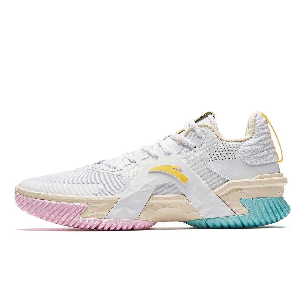 Anta Air Zone 5 West Coast Outdoor Basketball Shoes Men Sneaker White Blue Pink 912511606Q-4