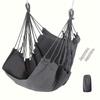 Indoor Hanging Chair Dorm Room College Student Relaxation Swing Seat With Cushions Cotton Fabric Max 200lbs