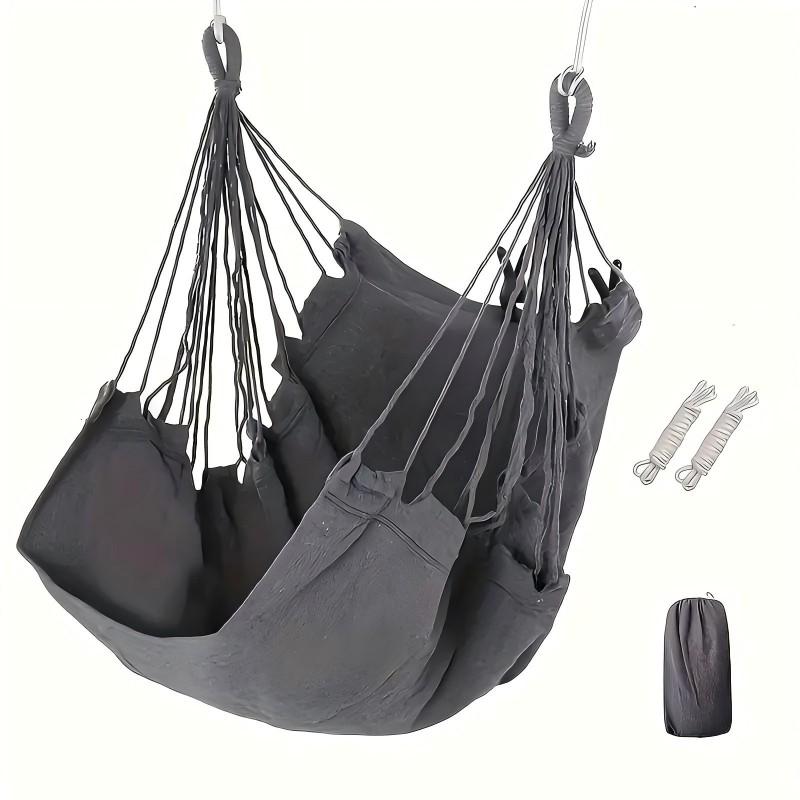 Indoor Hanging Chair Dorm Room College Student Relaxation Swing Seat With Cushions Cotton Fabric Max 200lbs