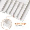 M-Modern-Cutlery Drawer Organiser, Expandable Utensil Tray For Kitchen, Adjustable Silverware And Flatware Holder Durable White