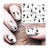 1 Arkusz 12 Rodzaje Woda Przenieś Nails Art Naklejka Kot Wzory Nail Wraps Naklejka