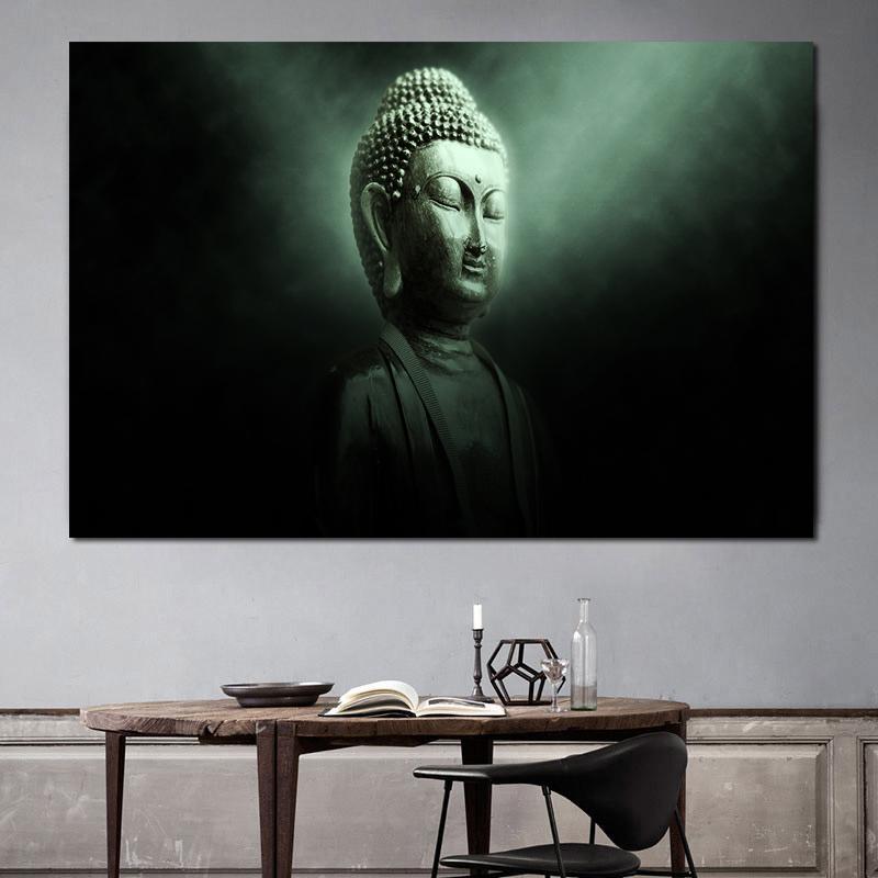 RELIABLI ART Canvas Paintings Portrait Posters Religion Buddha Statue Pictures Wall Art For Living Room Decoration No Frame