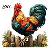 Rooster Window Clings 1/2 Sheets Farmhouse Static Cling, Removable Cock Glass Decals Sticker Decor, Reusable Decal for Home Living Room Animal