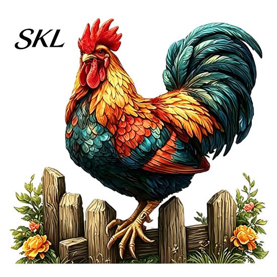 Rooster Window Clings 1/2 Sheets Farmhouse Static Cling, Removable Cock Glass Decals Sticker Decor, Reusable Decal for Home Living Room Animal
