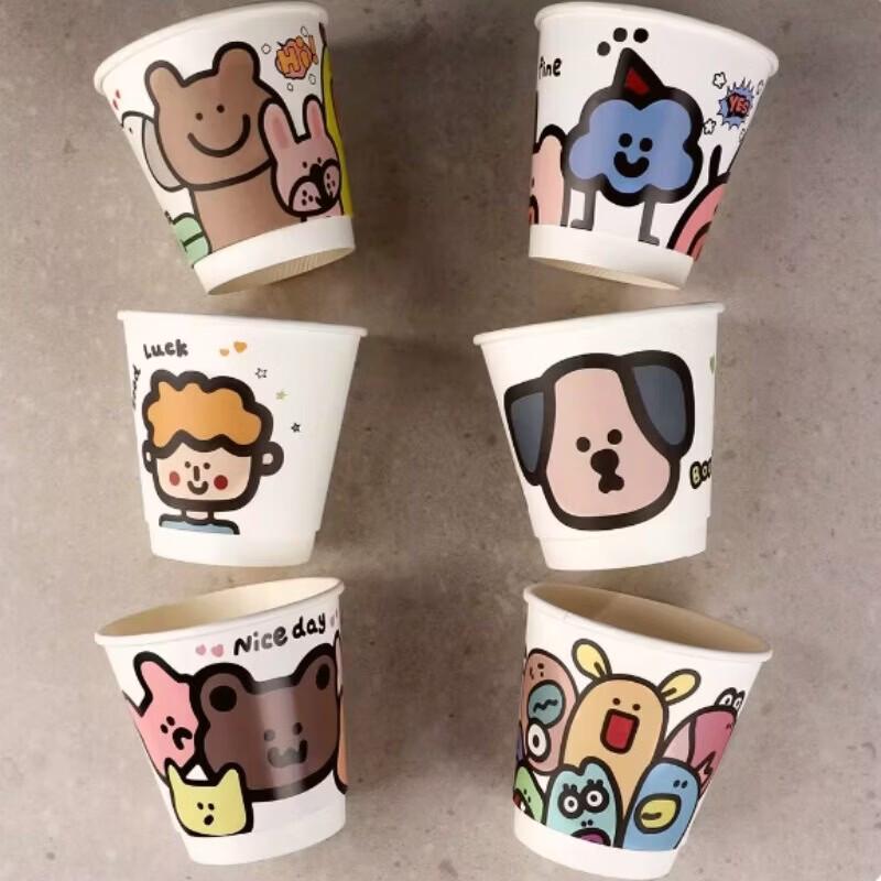 Sanbilai Disposable Cartoon Hot Drink Cups
