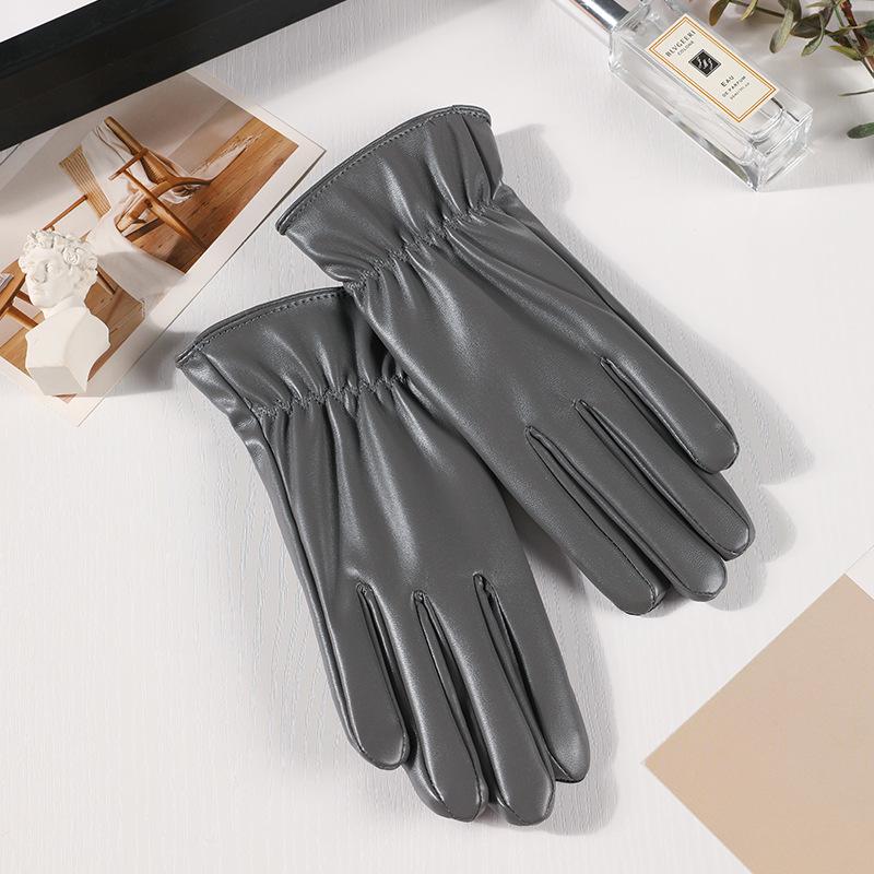 Women's Touchscreen Leather Gloves - Warm, Windproof, Fashionable for Autumn/Winter; Ideal for Outdoor Riding & Driving