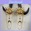 Bohemian Heart Sun Earrings Gold Jewelry With Moon Element For Summer Trendy Womens Accessories