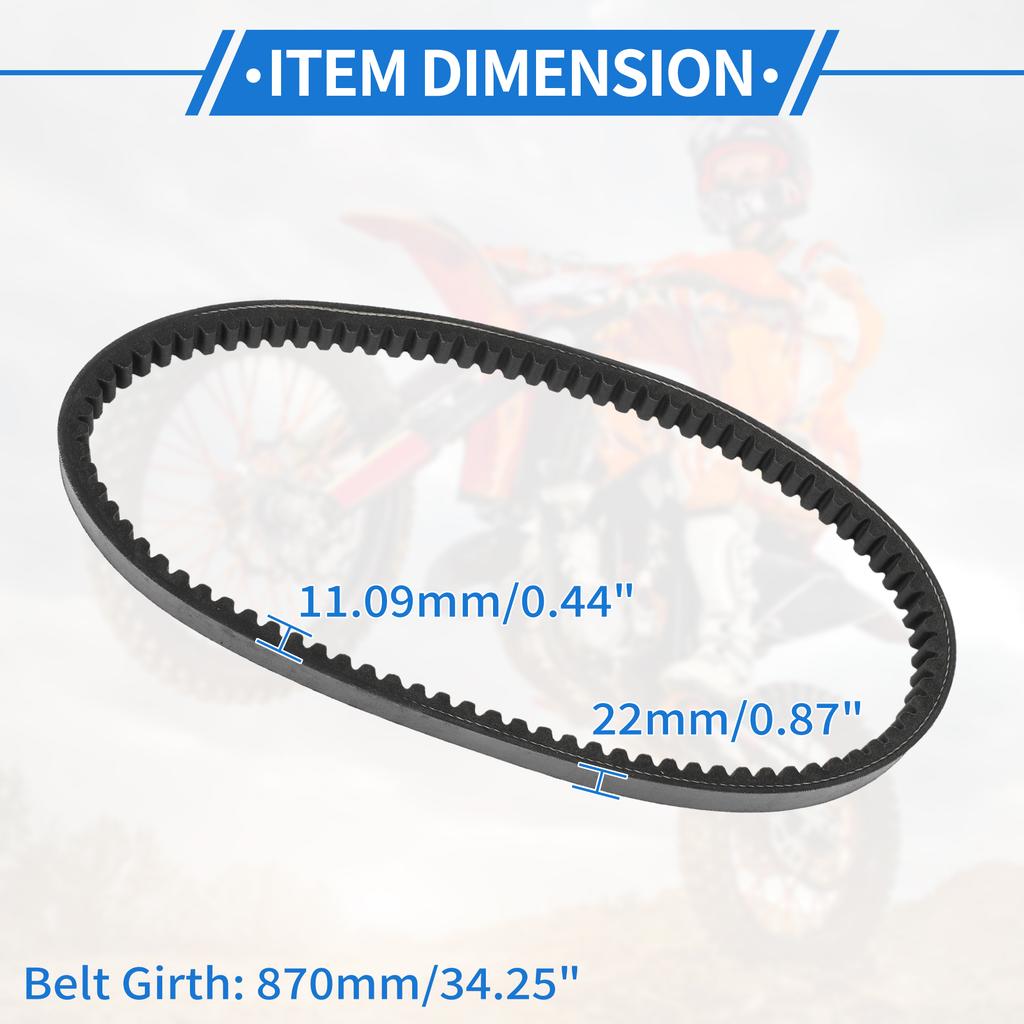 Motoforti Drive Belt Compatible for YP250 for Majesty 250 1995-2006, Wear-Resistant Rubber Fiber Black Powersports V-Belt
