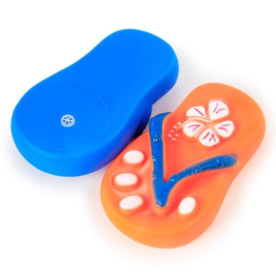 Pantoufle Jouet à Mâcher pour Chien Résistant aux Morsures Soulagement de l'Ennui et du Stress Jouet Chaussure Pantoufle Simulée en Vinyle Jouet Siffleur pour Chiots Dentition Nettoyage