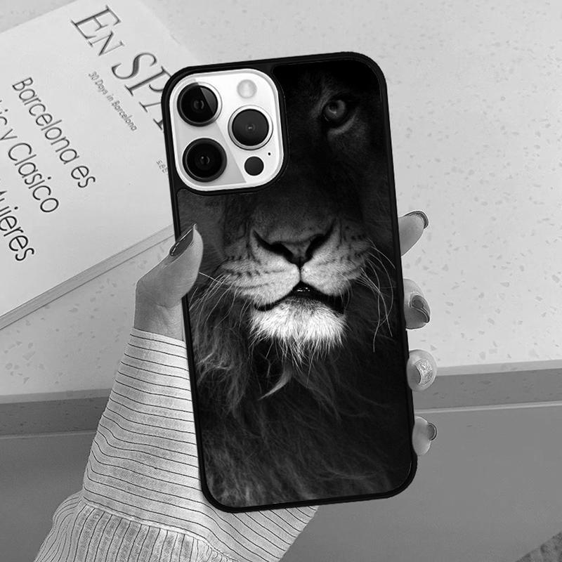 African Lion Big Cat Phone Case Cover For iPhone 17 Air 15 16 16e 14 13 Pro Max Coque 12 11 Pro Max For Apple PLUS Fundas