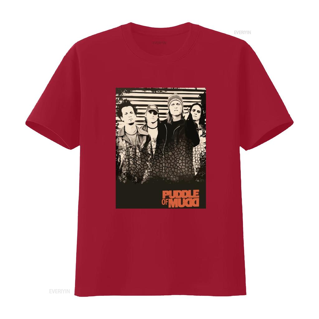 Vintage Puddle Of Mudd Rockband T-shirt Zwaar Katoen Print Vintage Unisex Comfortabel Zacht Designer Kleding