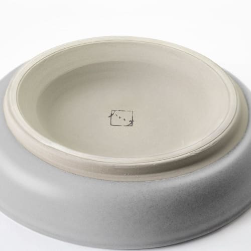 &NE Iwami-yaki Grater, Large, "Hare To Ke X Motoshige" (Gray) Design, 18cm Diameter X 4cm Height, Made In Japan, Ceramic, One-Handed Grinding, Non-Sli