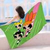 Anime P-Powerpuff-GirlS Beach Towel Colorful Bath Towels for Girl Microfiber Quick Dry Custom Sand Free Beach Yoga Spa Gym Pool