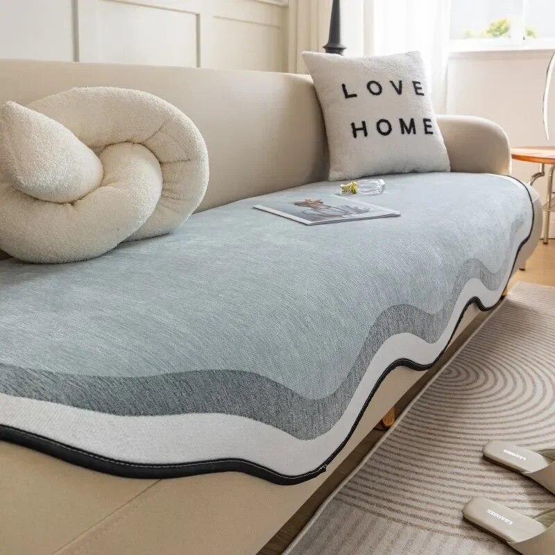 Irregular Shape Sofa Cushion Chenille Four Seasons Universal Sofa Towel Non-Slip European Couch Cover for Living Room Decor