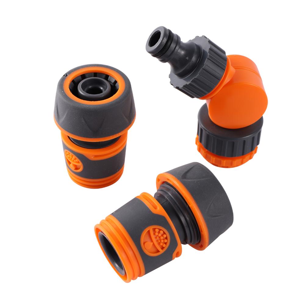 1/2" 3/4" Pipe Quick Connector 180° Rotatable Fast Release Elbow Joint Garden Agriculture Greenhouse Irrigation Car Wash Fitting