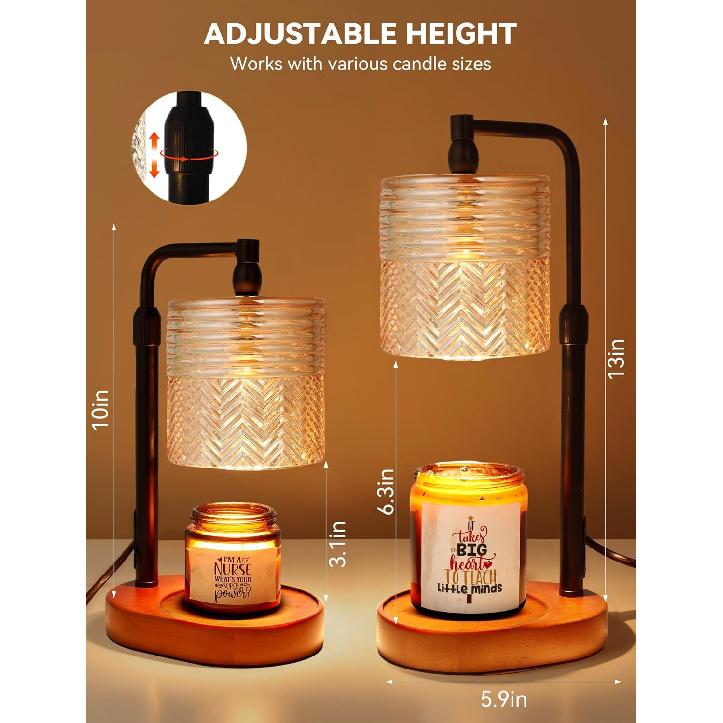 Candle Warmer Lamp with Timer, Christmas Birthday Gifts for Women Mom, House Warming Gifts New Home Vintage Decor, Wax Melt Warmer for Jar Candles