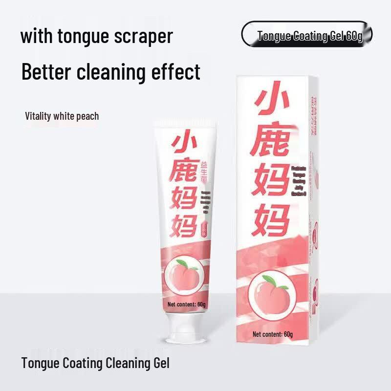 Little Deer Mama Peach Tongue Cleaning Gel