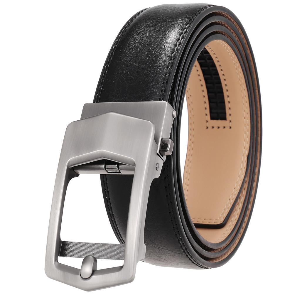 1Pcs Fashion Men'S Automatic Buckle Belt Business Casual Belt Cowhide Belt Ly36-561745-1