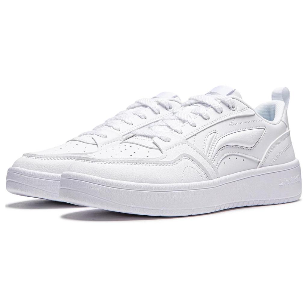 New LiNing Yuanbao V2 Anti Slip And Wear Resistant Height Increasing Low Top Skateboard Shoes Women's White AGCU248-1