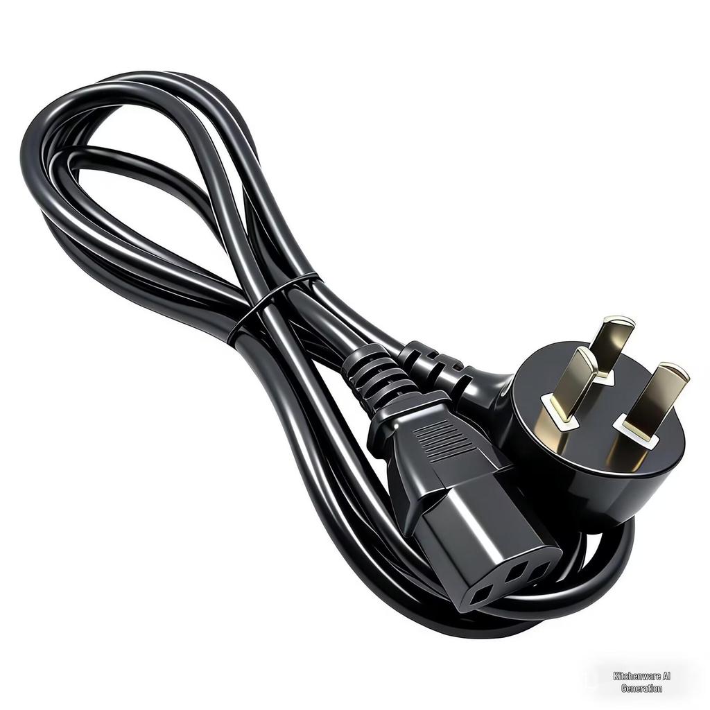 3-Pin Clover Leaf Power Cord for Desktops, Monitors, Rice Cookers, Printers