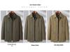 Men's Mid-length Cotton Jacket: Spring/Autumn, Lapel, Button-up, Dad Style, Plus Size for Middle-aged/Elderly