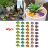 Toy Houses Aquariums Green Resin Frog Figurine Mini Frog Statue Toy Mini Garden Landscapes DIY Three-dimensional Animals