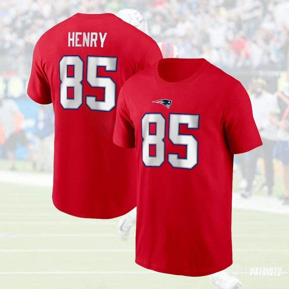 

Hunter 1Henry NewEngland Patriot 2025 Player Name amp Number Fans RED Shirt S-5XL Unisex T-Shirt M
