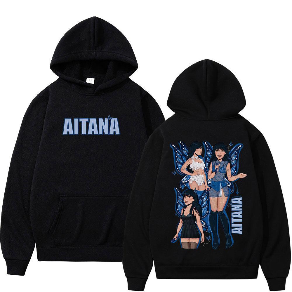 Butterfly Aitana Graphic Hoodie Men Women Hip-hop Harajuku Pullover Long-sleeved Winter Loose Casual Aesthetic Trendy Sweatshirt