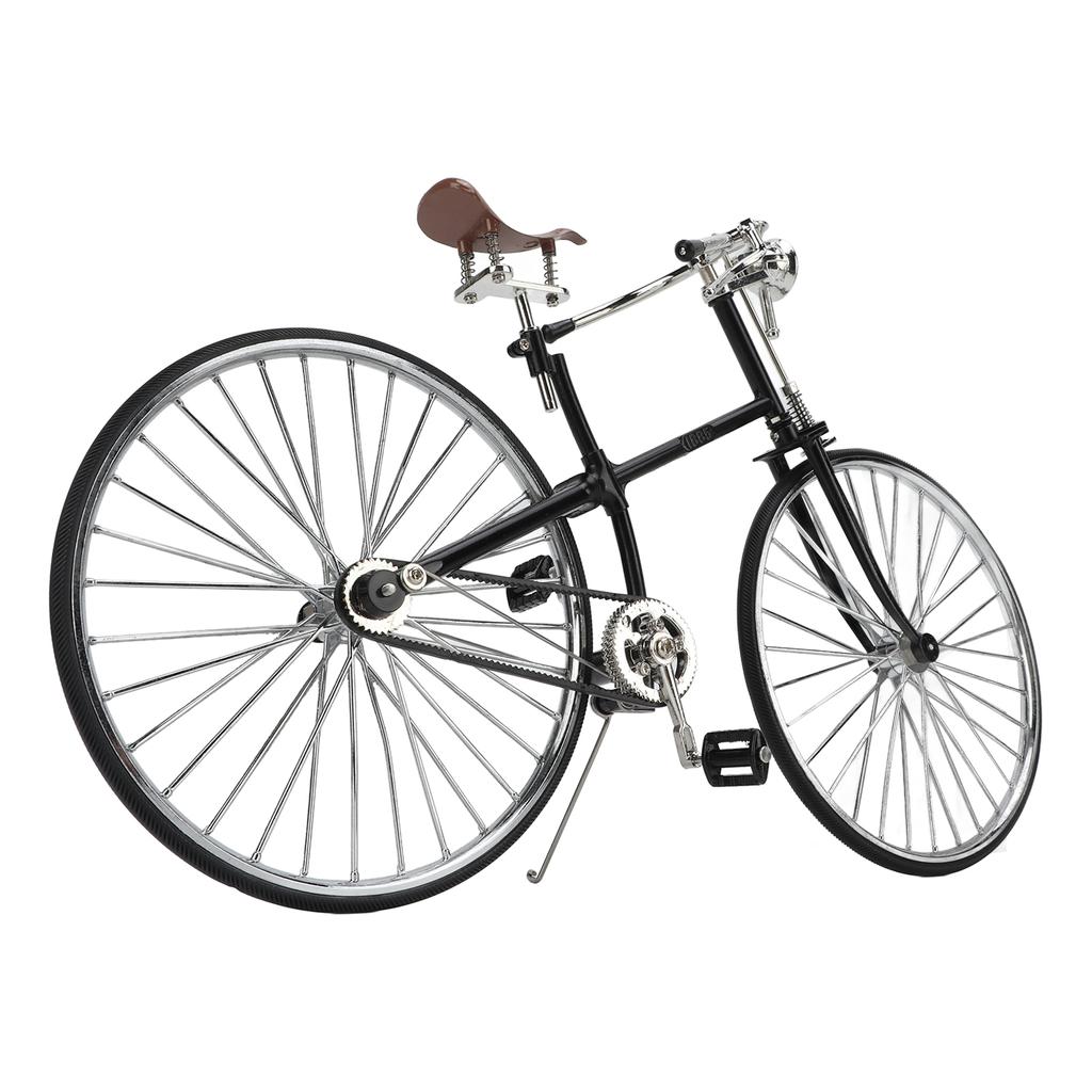 Retro Fahrradmodell Retro Stil 1:10 Maßstab Abnehmbares Langlebiges Metall Gummi Mini-Fahrrad für Schreibtisch