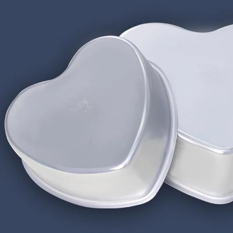 Heart Shaped Baking Mould Aluminum Alloy Material Detachable Base Anti Stick Rust Proof Kitchen Cake Production Tool Accessory