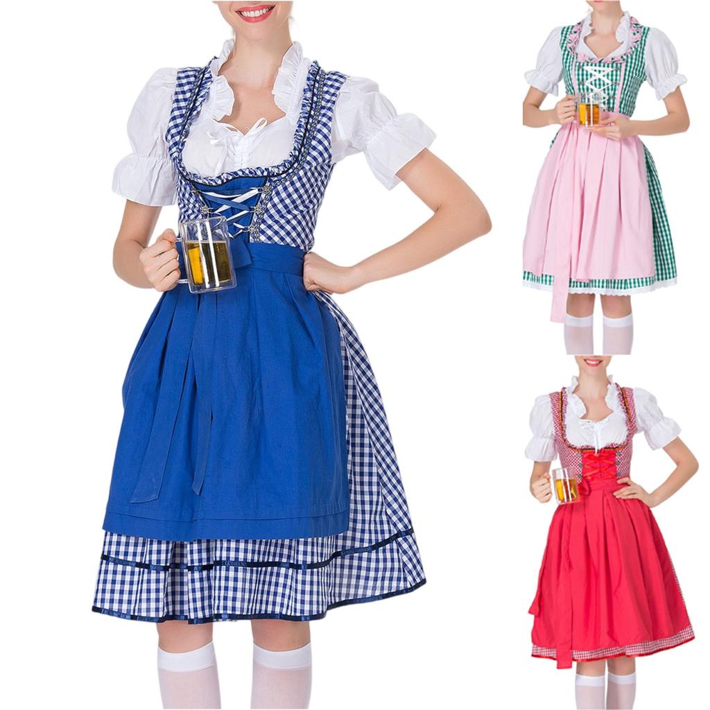 Women's Fashion Beer Festival Costume Ethnic Stage Performance Party Dress Set