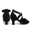 6,5 cm Absatz Damen Damen Mädchen Schwarz Latin Tango Ballsaal Tanzschuhe Salsa Indoor