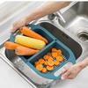 Tragbarer Faltbarer Abtropfkorb Kunststoff Gemüsewaschbecken Haushalt Waschen Aufbewahren Obstkörbe Siebe Küchenwerkzeuge
