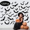 Halloween Bats Decorations,3D Pvc Bat On The Wall,Black Bats Wall Stickers,Halloween Scary Props