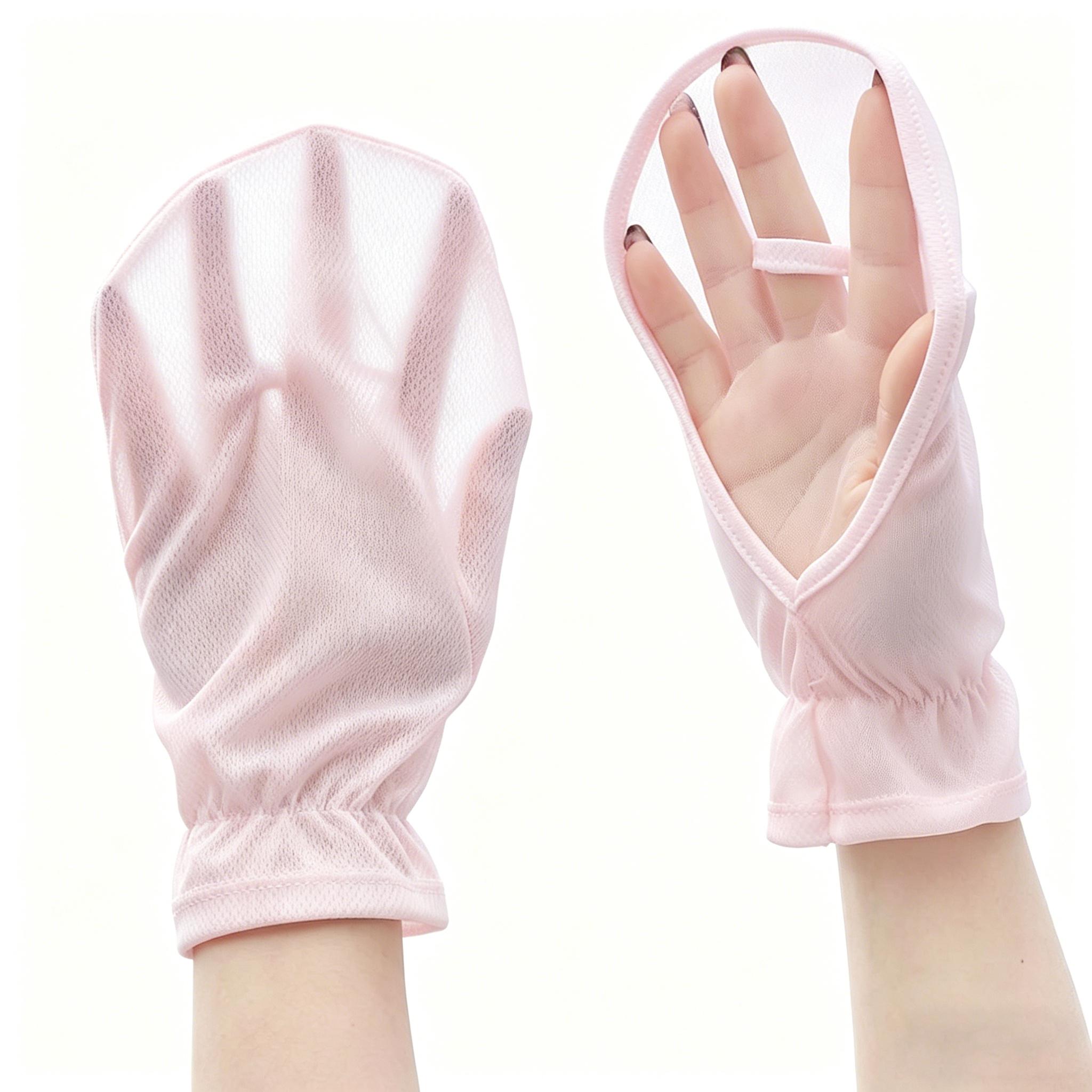 Sun Protection Long Driving Gloves UV Protection Full Coverage Sleeves Ice Feel Arm Sleeves with Back of Hand UPF50+
