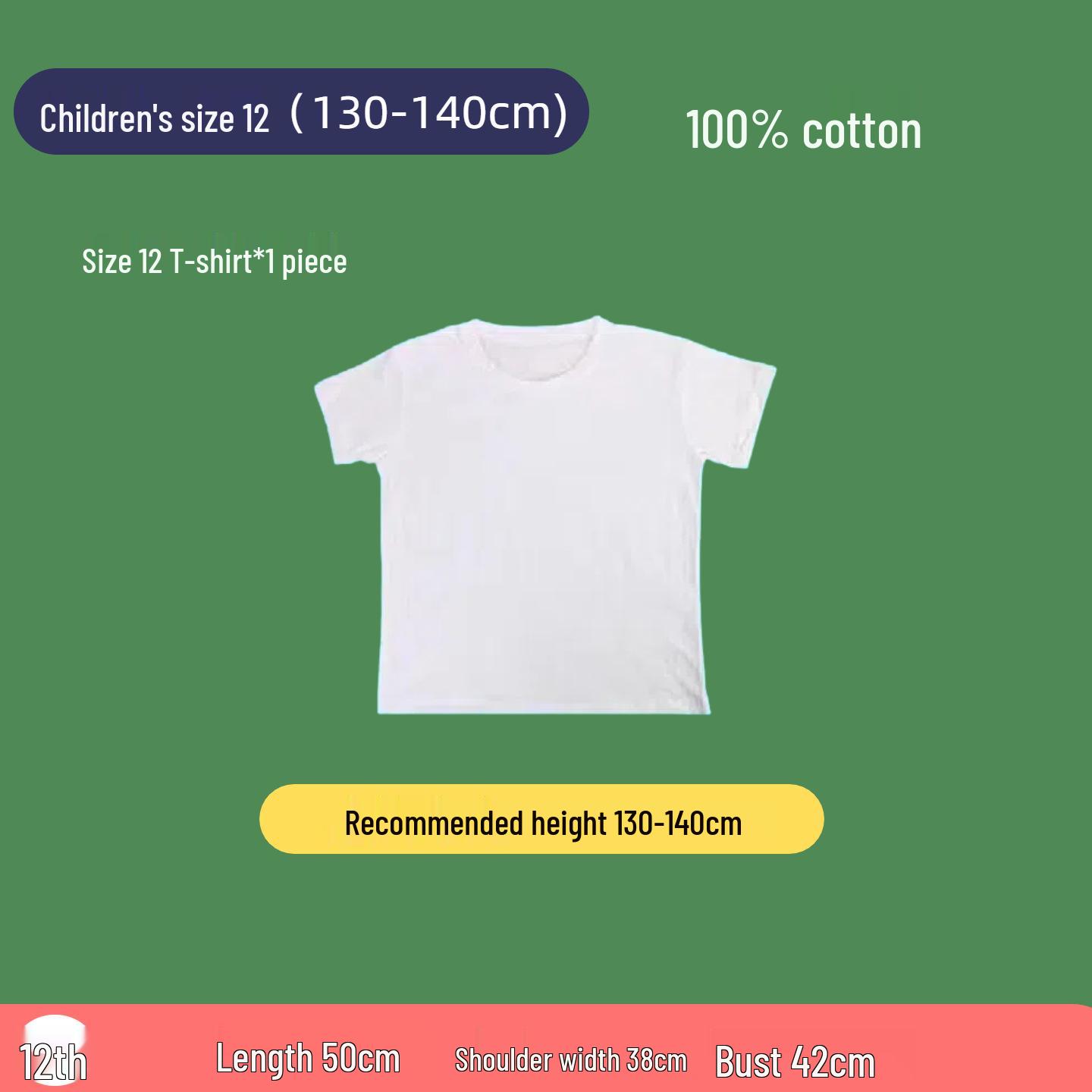 Tie-Dye Pure Cotton T-Shirt for Kids & Adults - White DIY Hand-Painted Graffiti, Block Printing, Batik, Blank Dye, Short Sleeve.
