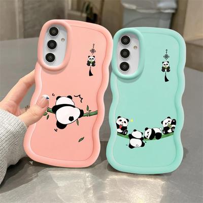 Cartoon Cute Panda Soft Phone Cover Case for Samsung Galaxy A13 A21s A12 A52 A16 A11 A14 A15 A05 A22 A33 A23 A03 A53 A06 A04