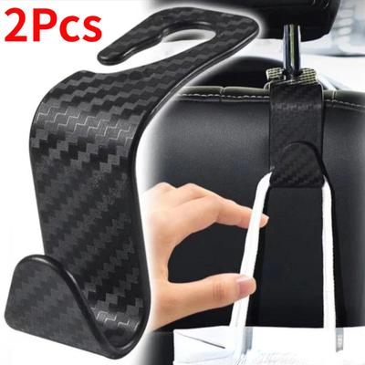 2Pcs Car Seat Hooks Car Accessories Pillow Storage Hooks Grocery Bags Hidden Creative Hook
