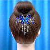Elegant Butterfly Hair Claw with Sparkling Rhinestones and Stylish Tassel - Perfect for Weddings, Parties, and Everyday