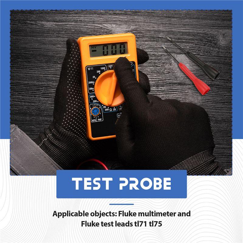 AEE4-6 Pack 2Mm Needle Test Probes, 600V/10A Non-Destructive Multimeter Test For Leads Tl71 Tl75- 3 Black & 3 Red