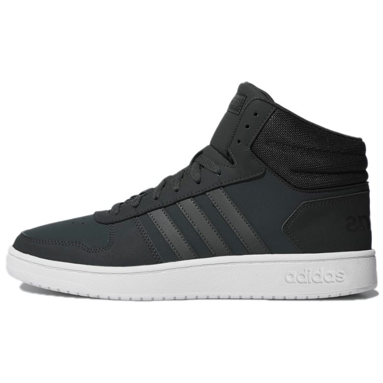 Adidas Neo Hoops 2.0 Mid Durable Non-Slip Basketball Shoes Men Sneakers Carbon-Black EE7380