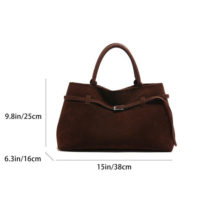 New Women's Bag Fashion Style Suede Handbag Commuter Versatile High End Single Shoulder Bag