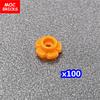 MOC Bricks Plant Petal Rose Flower Grass Tree Farm House Garden Accessories City View Country Building Blocks Children's Toys