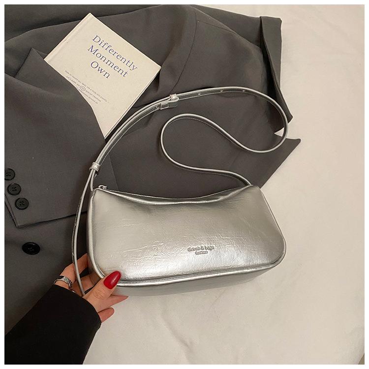 South Korea's Niche New Fashion Underarm Bag 2025 Spring Leather Simple and Versatile Commuter One-shoulder Cross-body Bag for Women