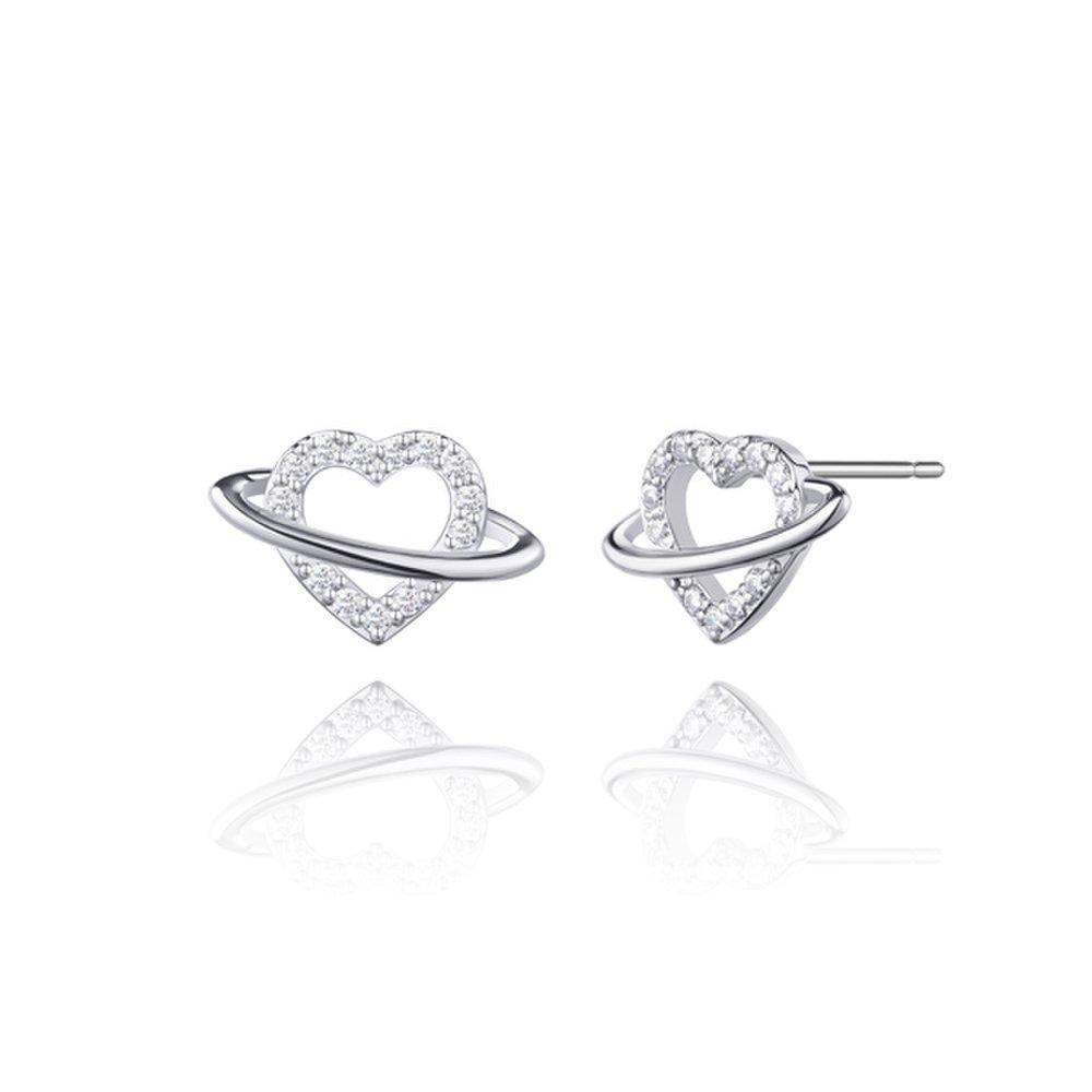 [Stonehenge] Luv-It Silver Heart Earrings F0464