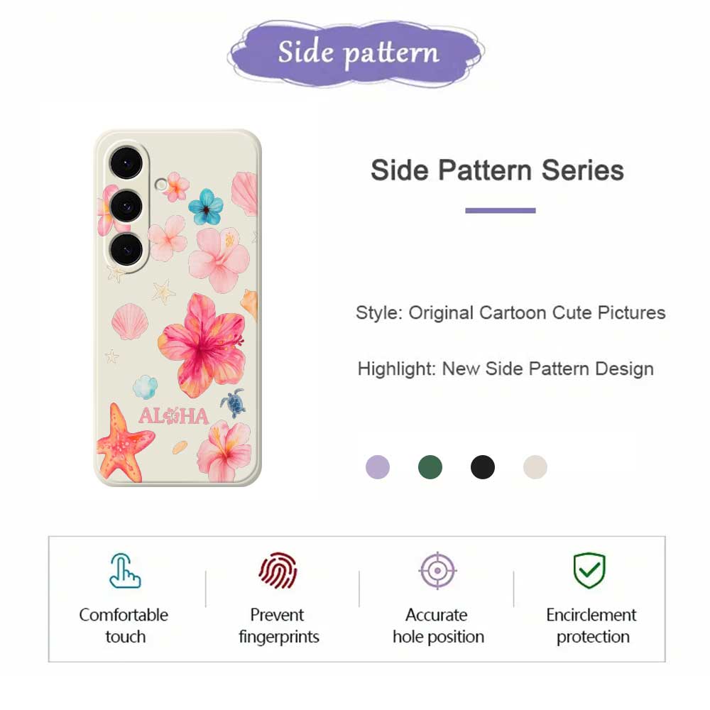 For Samsung Galaxy S25 FE Case Flower Pattern Printing Straight Edge TPU Phone Back Cover