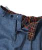 DIAMOND LAYLA Two-Tuck Wide Banding Slacks P14 Denim Texture Indigo