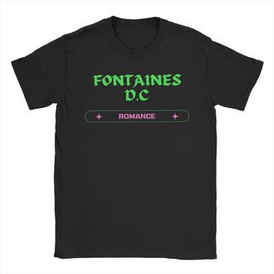 Men's T-Shirt Band Fontaines D.C.Romance Hipster Cotton Tee Shirt Short Sleeve  T Shirts Round Collar Tops 4XL 5XL