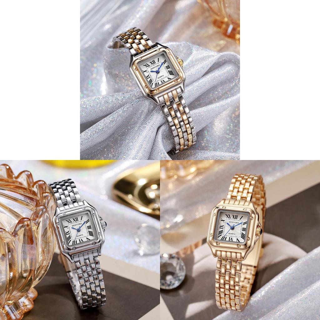 Semplice Orologio al Quarzo da Donna alla Moda con Quadrante Decorativo per Uso Casual